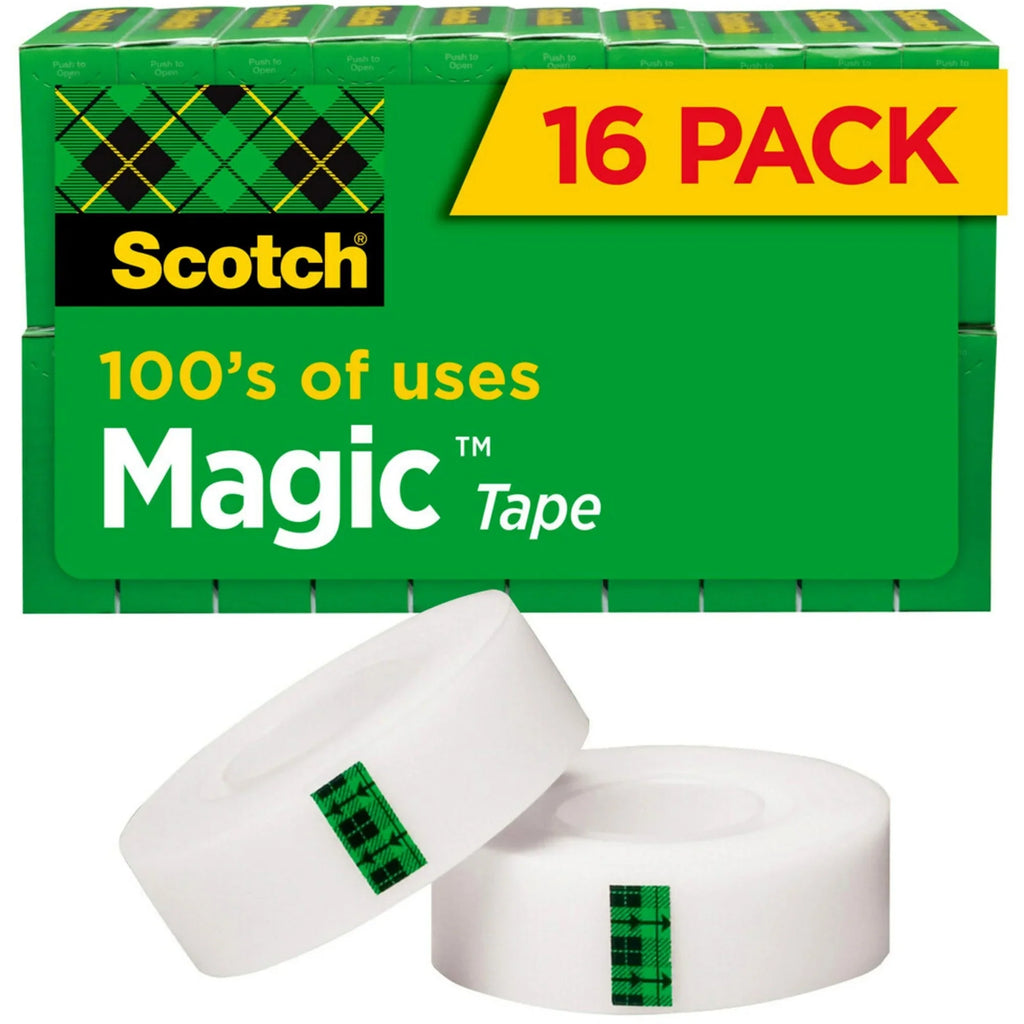 Scotch® Magic™ 810 Tape, 3/4" x 1,000", Pack Of 16 Rolls
