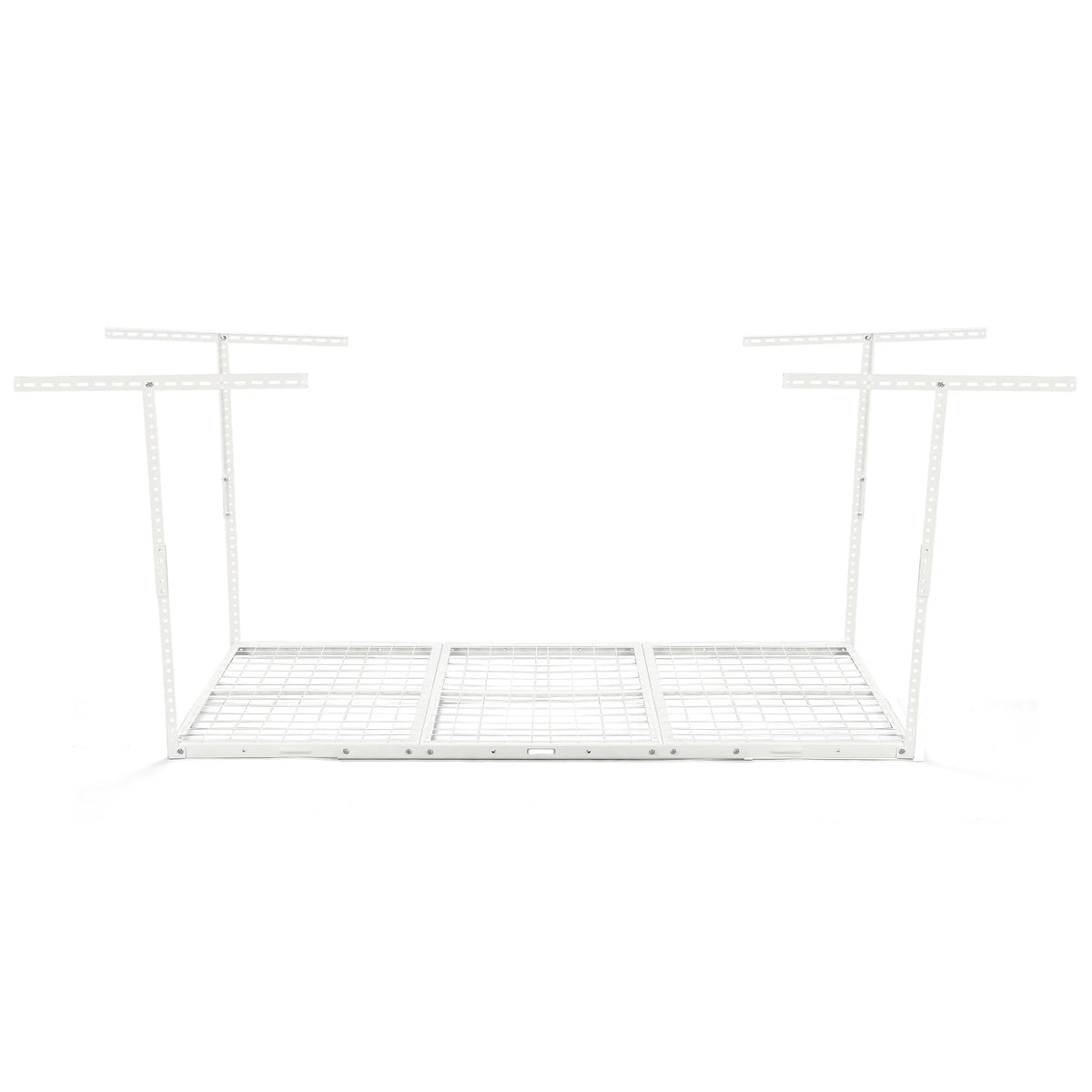 Kojem 3x6 Overhead Garage Storage Adjustable Ceiling Storage Rack, 72" Length x 36" Width x 40" Height, White