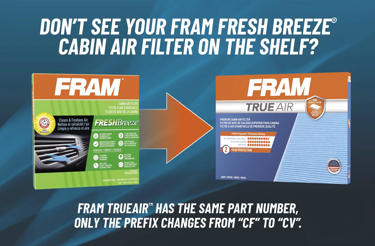 FRAM CF11183, Fresh Breeze Cabin Air Filter with Arm & Hammer Baking Soda, for Select Dodge and Jeep Vehicles Fits select: 2011-2018,2020-2022 JEEP GRAND CHEROKEE