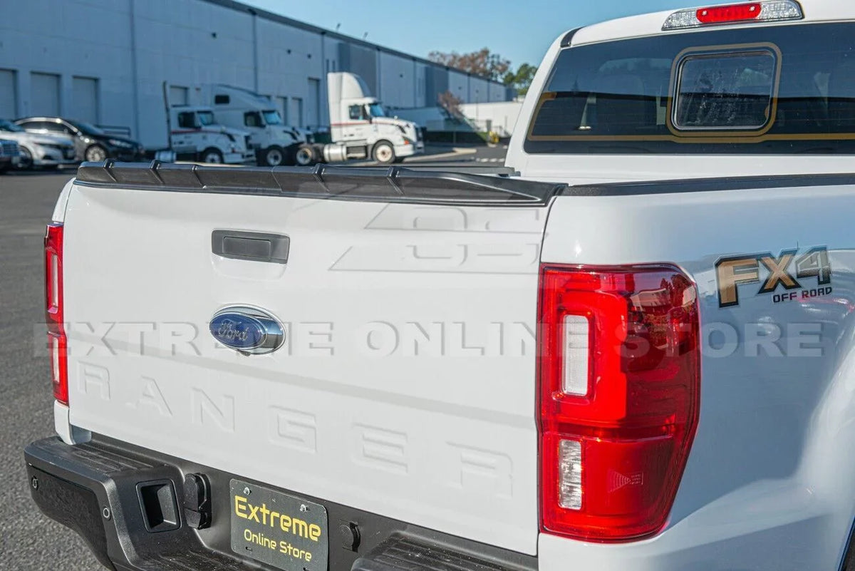 Replacement For 2019-Present  Ranger ALL Models | Street Series ABS Plastic - MATTE BLACK Rear Trunk Lid Wing Tailgate Spoiler