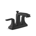 Centerset 2-Handle Bathroom Faucet in Matte Black. KOHLER Rubicon 4 in