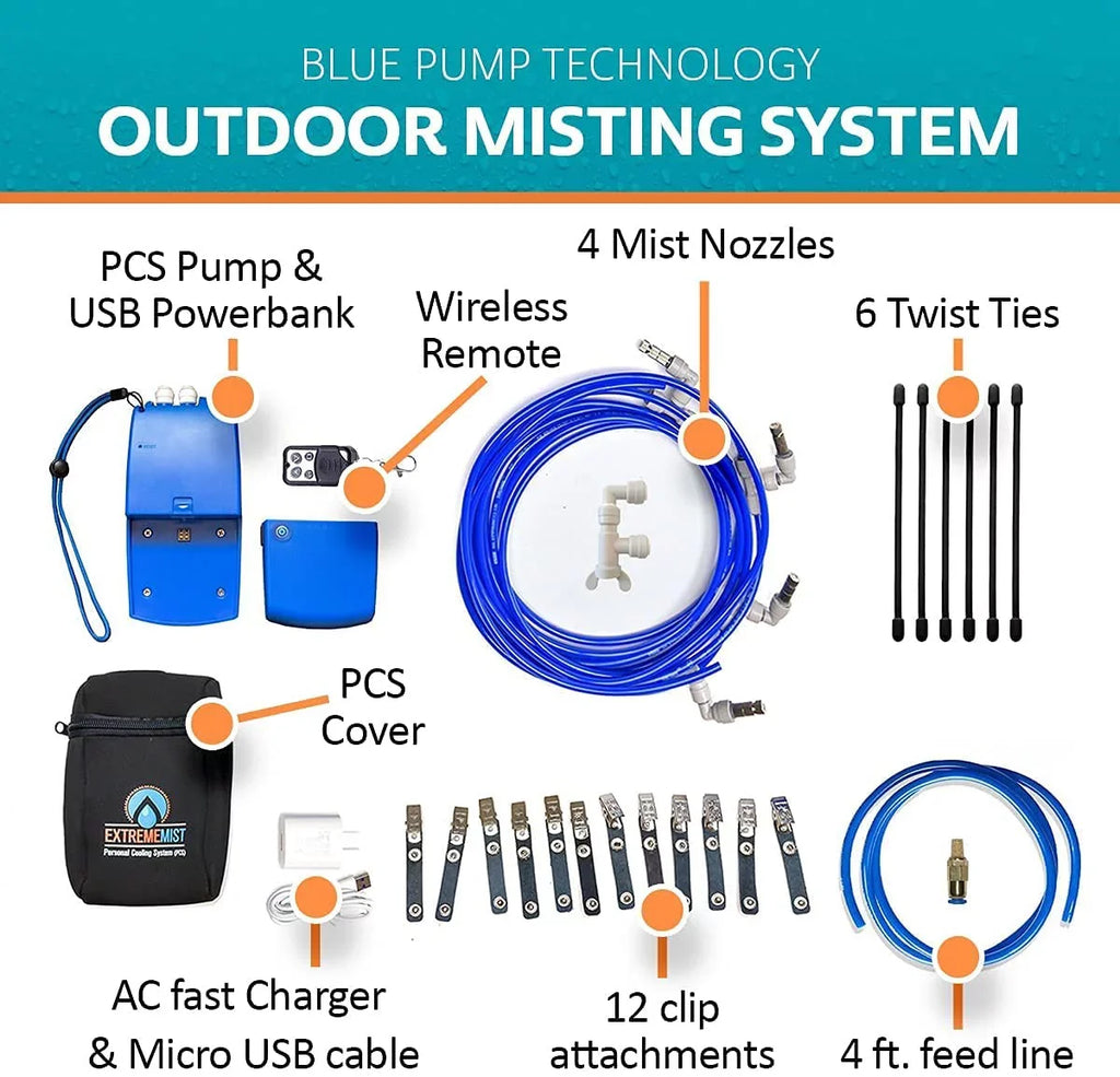 Mist Line. ExtremeMist Portable Misting System – 4 Nozzles & 16 ft