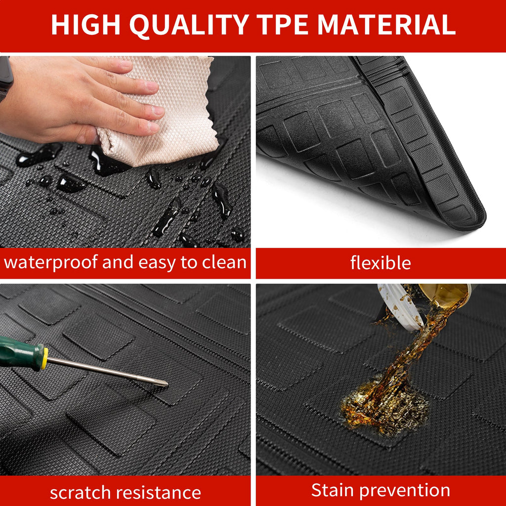 Cargo Mat suitable with 2019-2023 Jeep Cherokee Trunk Mat Cargo Liner TPE All elements Trunk Liner 2022 Cherokee Accessories (Trunk Mat)