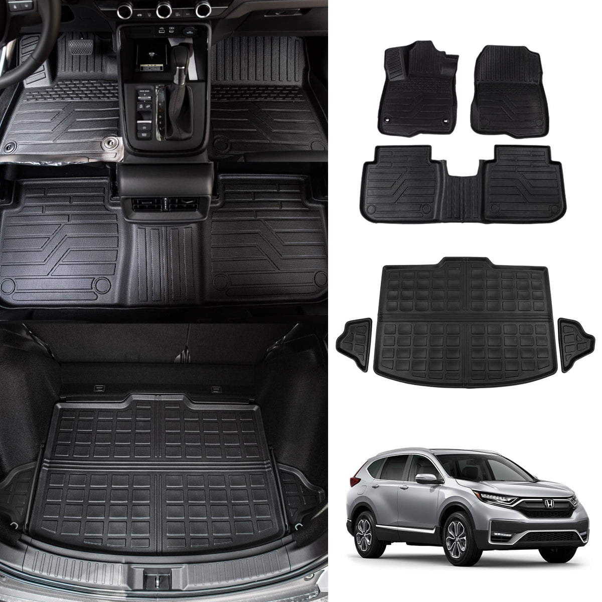 Fit 2023 2024 Honda CRV Cargo Mat Trunk Mat All elements Cargo Liner 2023 CR-V Fuel Accessories Non-Hybrid