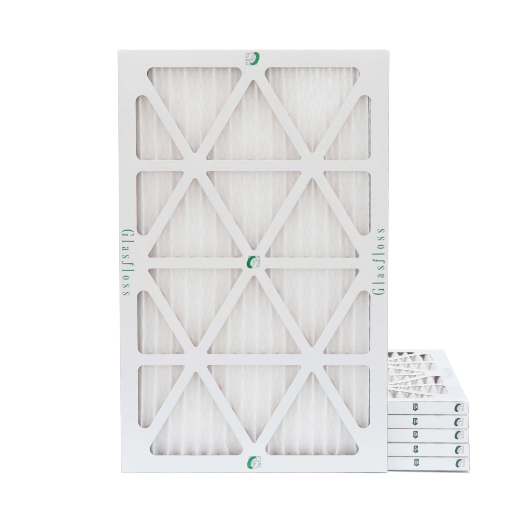 Actual Size: 11-1/2 x 19-1/2 x 7/8. 6 Pack of 12x20x1 MERV 10 Pleated Air Filters by Glasfloss