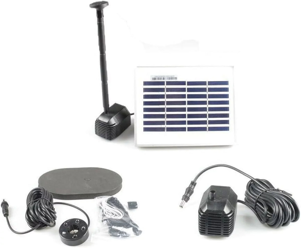 Solar Fountain Pond liquid Pump With Battery Timer And LED Light