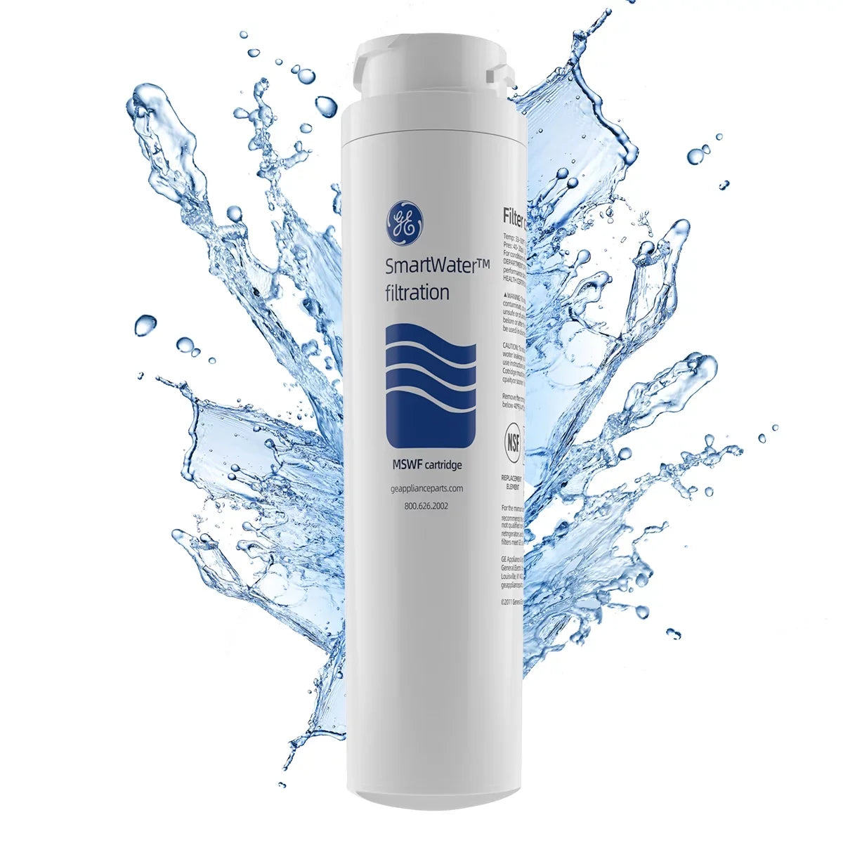 MSWF Refrigerator aqua Filter, Replacement for GE MSWF, Tier1 RWF1062, Aquafresh WF282, Arrowpure APF-1800, AQUACREST AQF-MSWF and Ice Pure RWF1500A Pack of 6