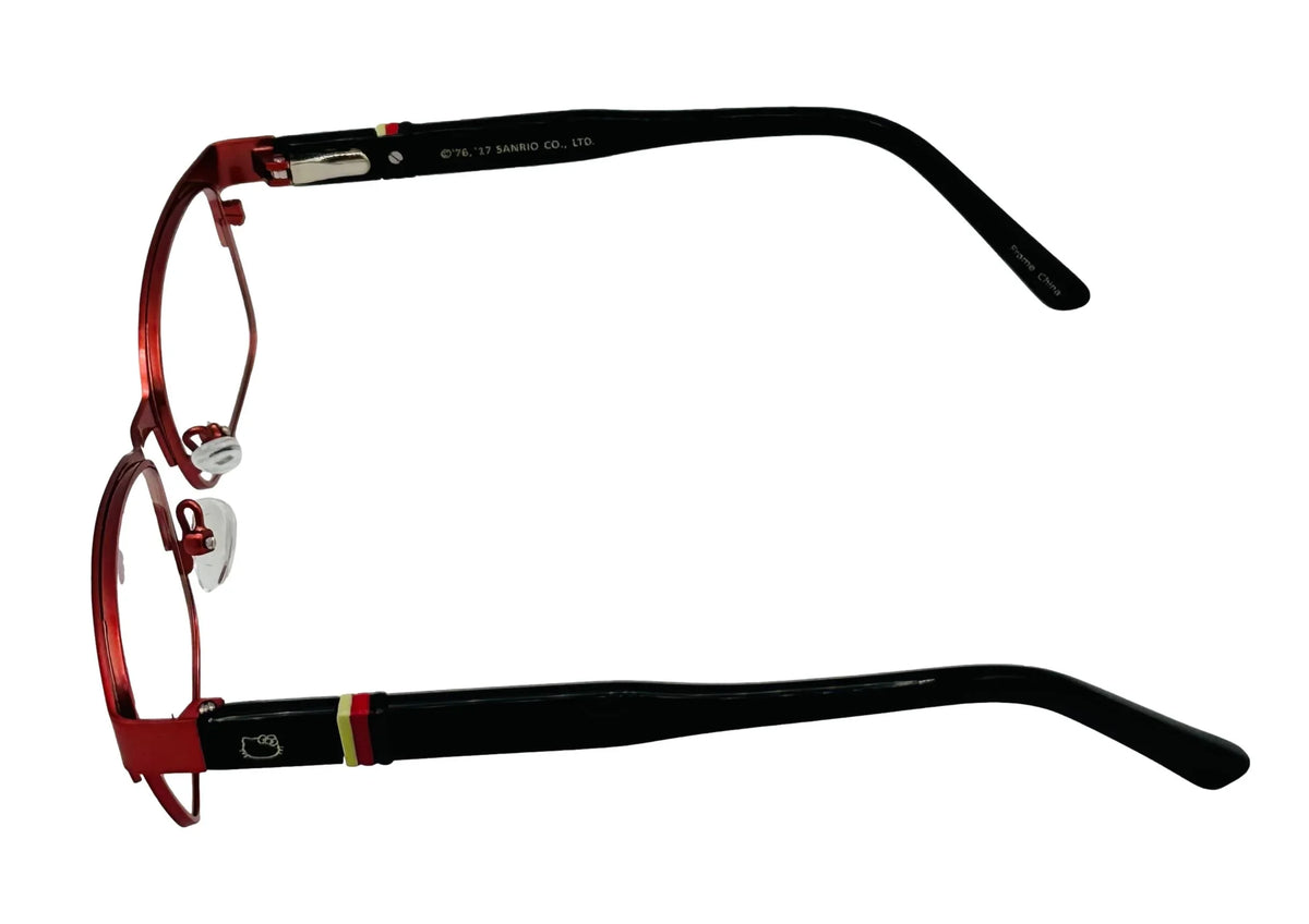 1 49mm. 280. Hello Kitty Kids Red Metal Rectangle Eyewear Frame