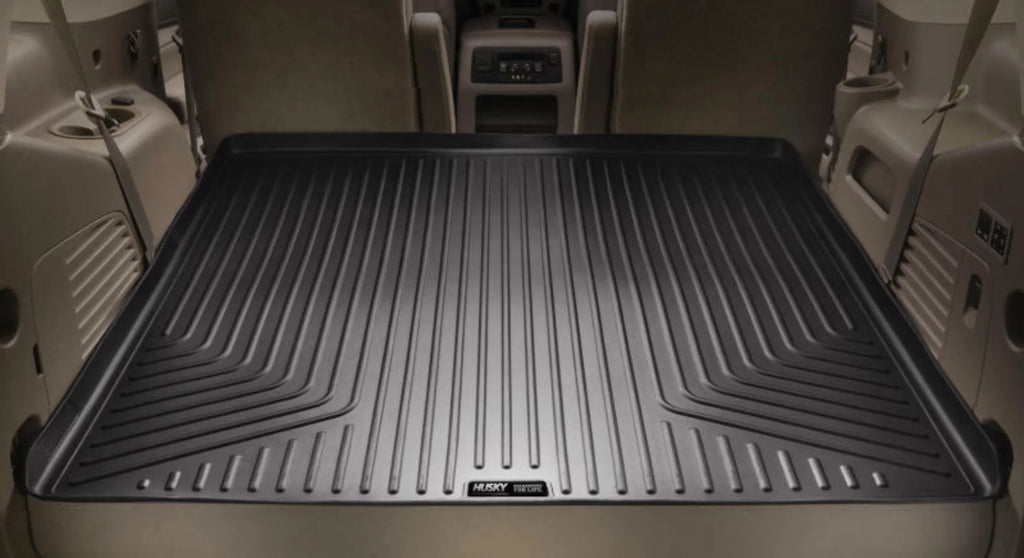 Husky by RealTruck Weatherbeater Series Cargo Liner behind 3rd Row Black suitable with 21 Chevrolet Suburban/GMC Yukon XL appropriate with select: 2021-2023 Cadillac Escalade