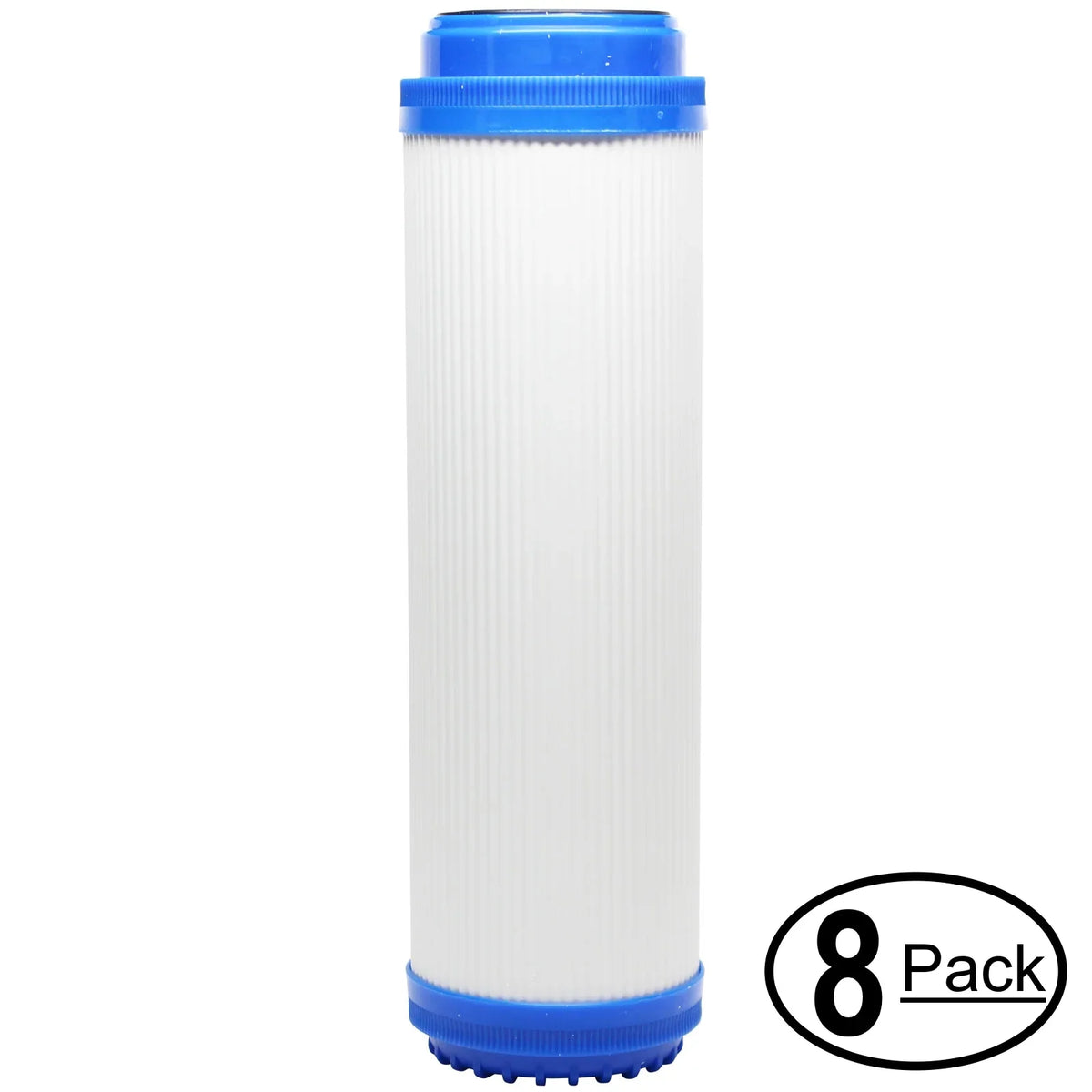8-Pack Replacement for iSpring HC12 Granular Activated Carbon Filter - Universal 10-inch Cartridge for iSpring 123Filter Slimline aqua Filter Housing Clear 10 #HC12 - Denali Pure Brand