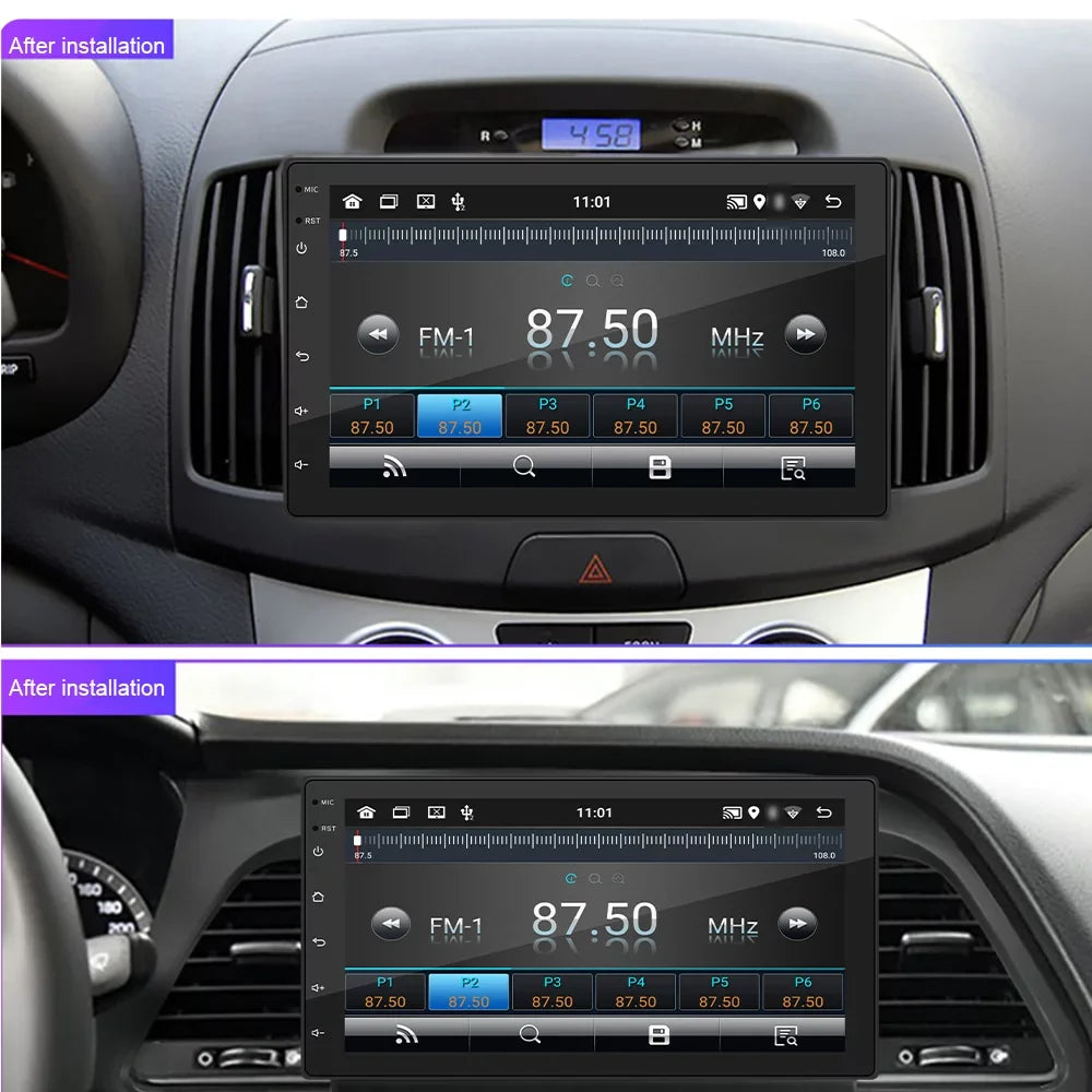 Docooler Android 11 Car Stereo Double Din GPS Navigation  Radio with 7 Inch Touchscreen Support WIFI/AUX/U-Disk/Phone Link/Hands-Free Calling/Reverse Picture/Steering Wheel Control with Backup Camera
