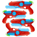 Prextex Red Plastic aqua Shooter Blaster Squirt Guns, 4 Pack Girls and Boys