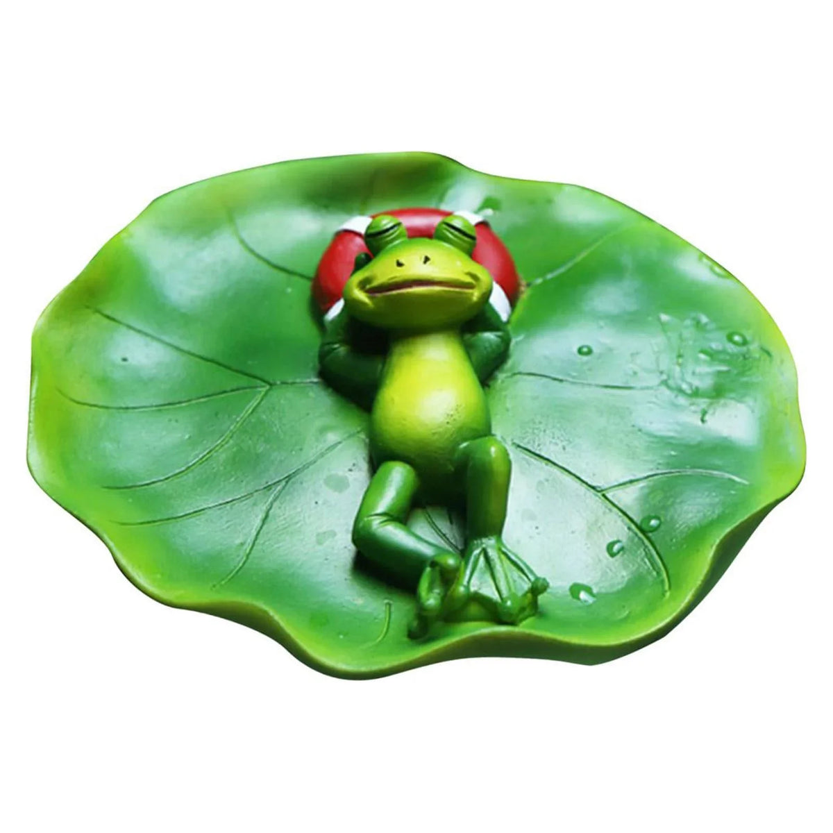 Simulation liquid Floating Frog Ornament Animals Figurine Garden Statue Crafts Decor DIY Pool Accessories for Tabletop Shelf Office