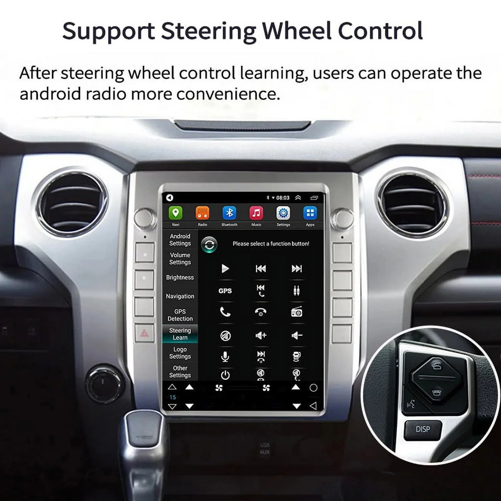Android Car Stereo For  Tundra 2014-2020 Car Radio , Built-in Carplay Android Auto , 4GB+64GB 12.1 Inch Head Unit Multimedia Player