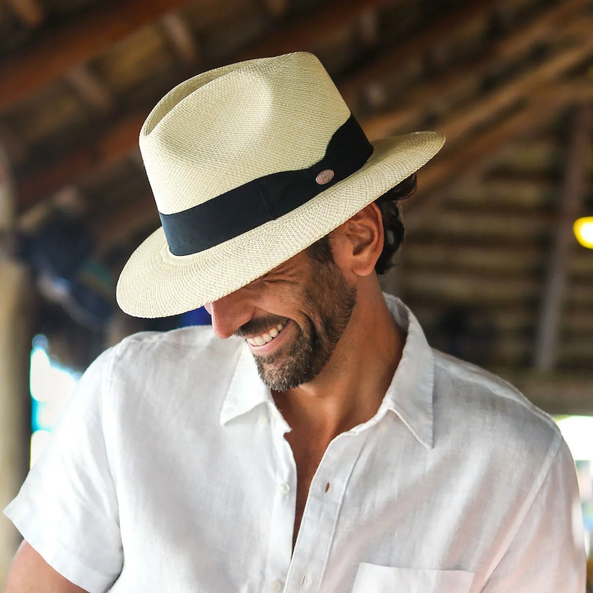 Panama Jack Premium Safari Straw Hat - Handwoven, Lightweight & Breathable, 2 5/8" Brim (X-Large)