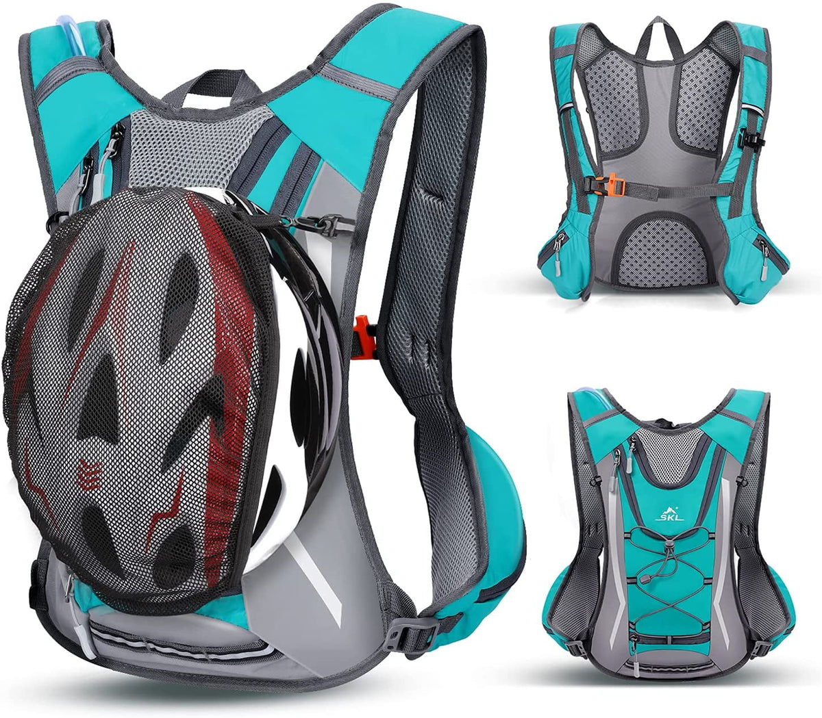 SKL Hydration Pack Hydration Backpack Vest with moisture Bladder 2L, Daypack Insulated Adjustable moisture Backpack Lightweight Fits Men Women for Running Cycling Biking Hiking Climbing,Green