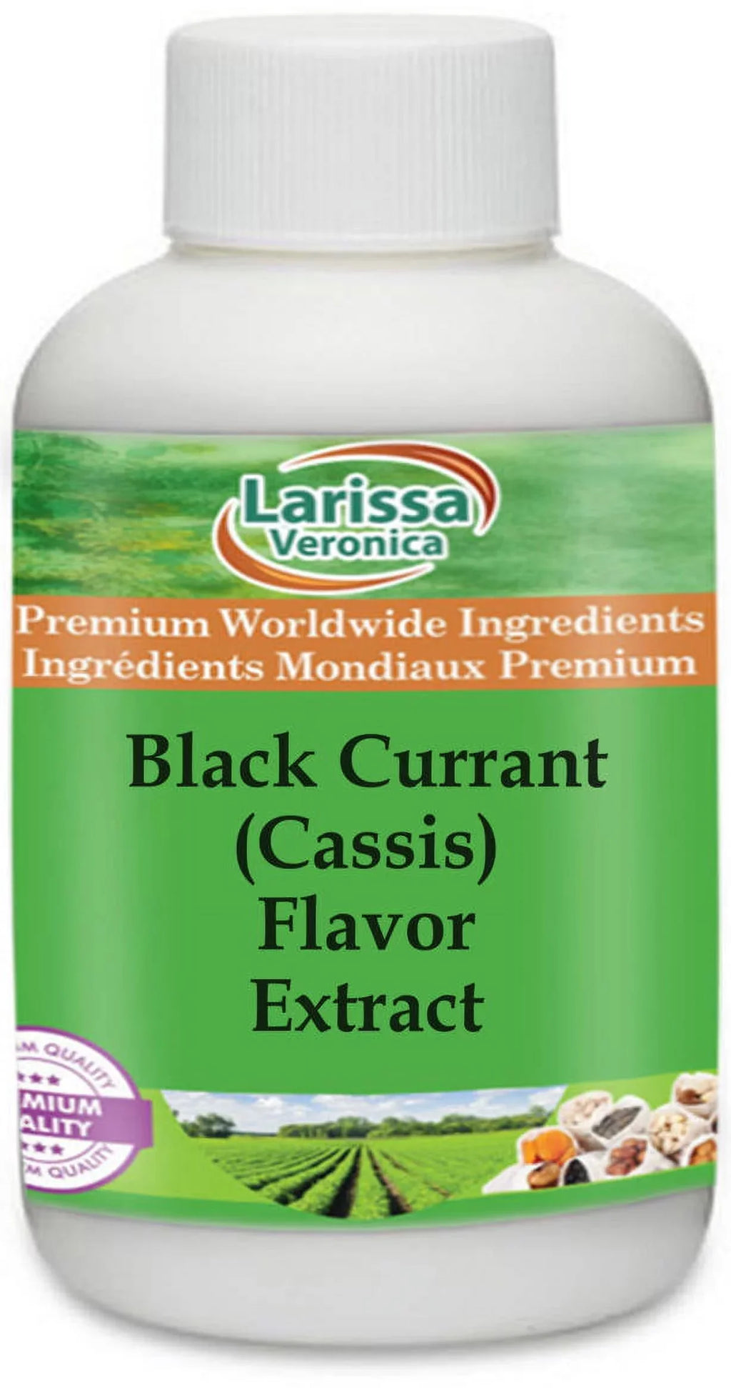 Larissa Veronica Black Currant (Cassis) Flavor Extract, (Black Currant (Cassis), 16 oz, 3-Pack, Zin: 527416)