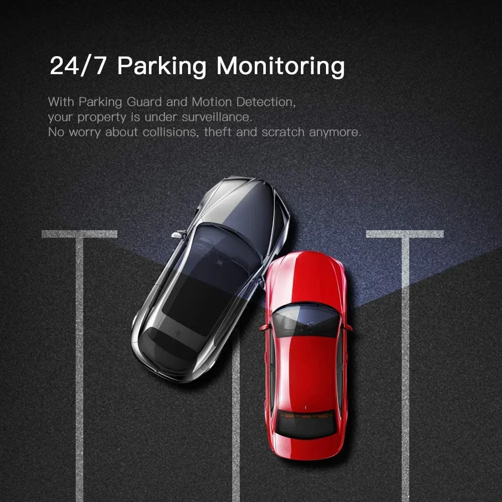 APEMAN C450 Dash Cam 1080P FHD 3" Car Camera 170° Wide Angle Screen, Parking Monitor, Black