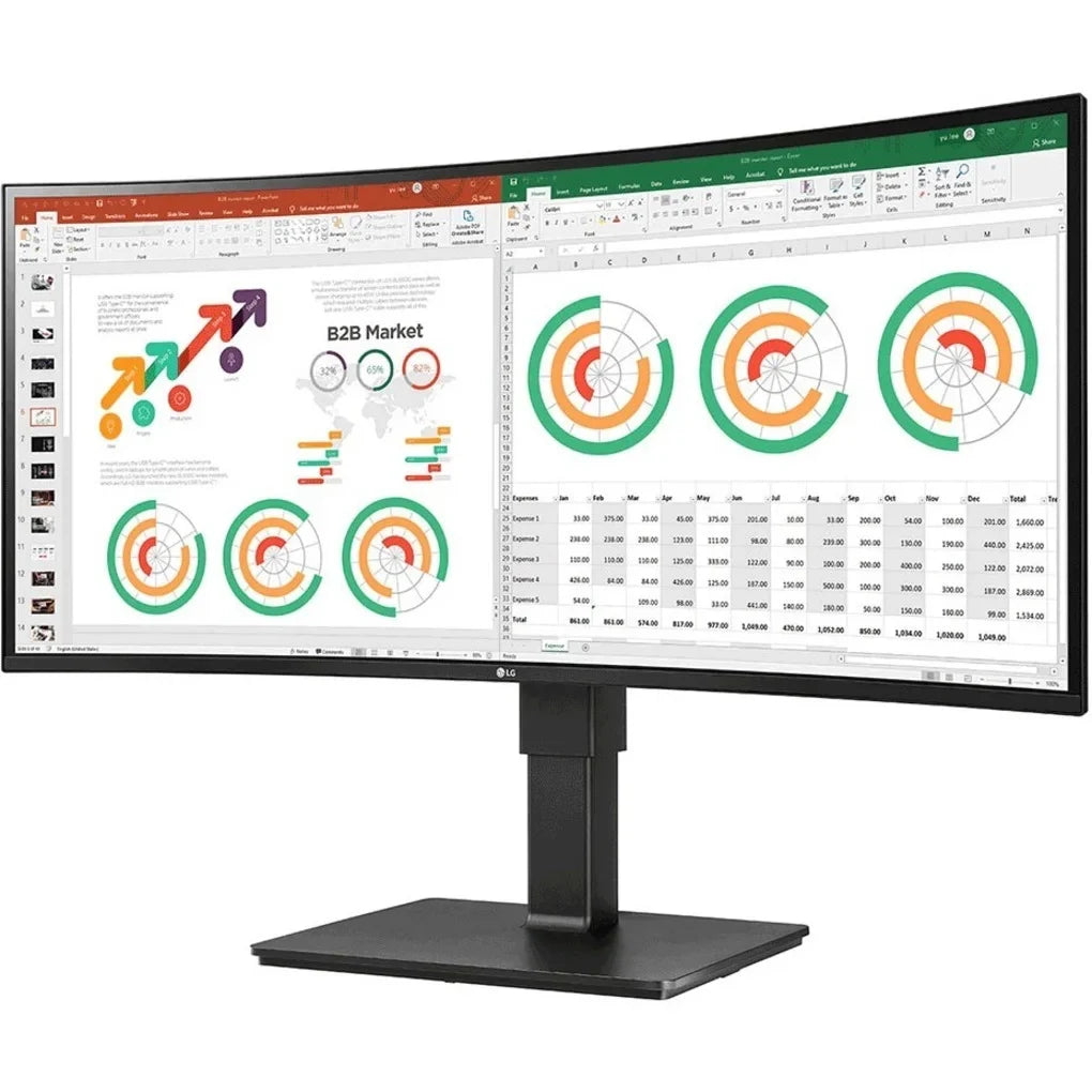 Ultrawide 34BN77C-B 34" WQHD Curved Screen Gaming LCD Monitor - 21:9 - Textured Black, Glossy Black - TAA Compliant, Textured Black, Glossy Black
