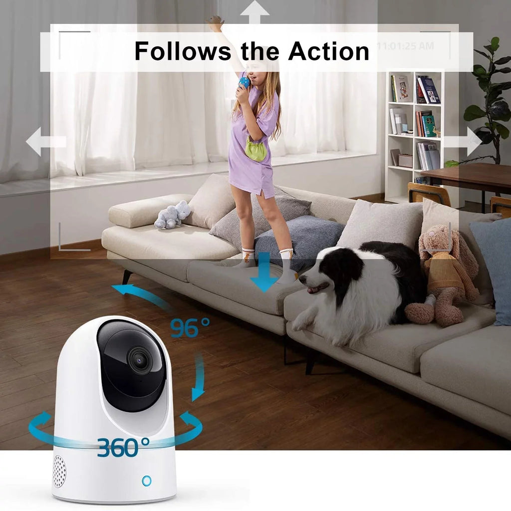 Wireless Security Camera For Home - Indoor, Night Vision, Activity Zones - Nozaya