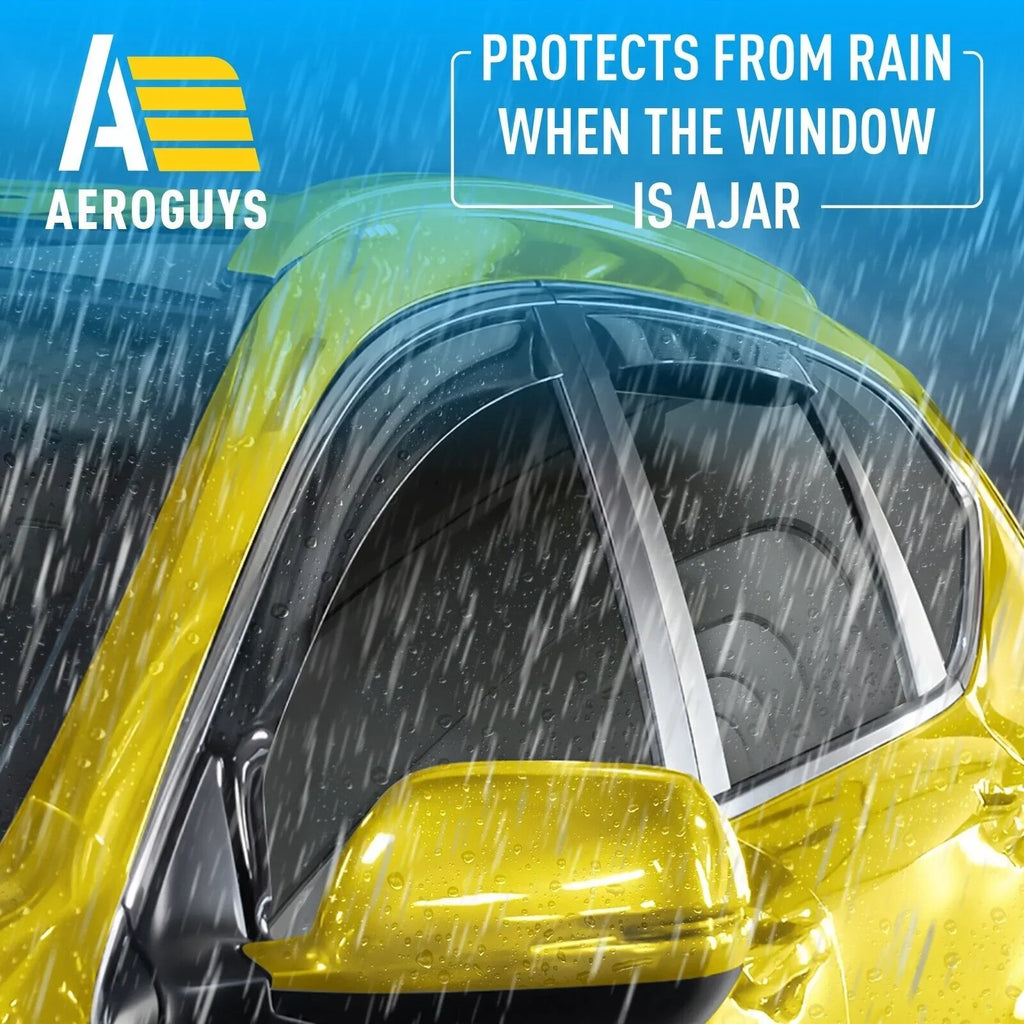 AG0064. AEROGUYS in-Channel Window Deflectors Extra Durable Window Visors Rain Guards Fit for Honda CR-V 2017-2022, Sun Visors, Wind Deflectors, Vent Visors, Car Accessories - 4pcs