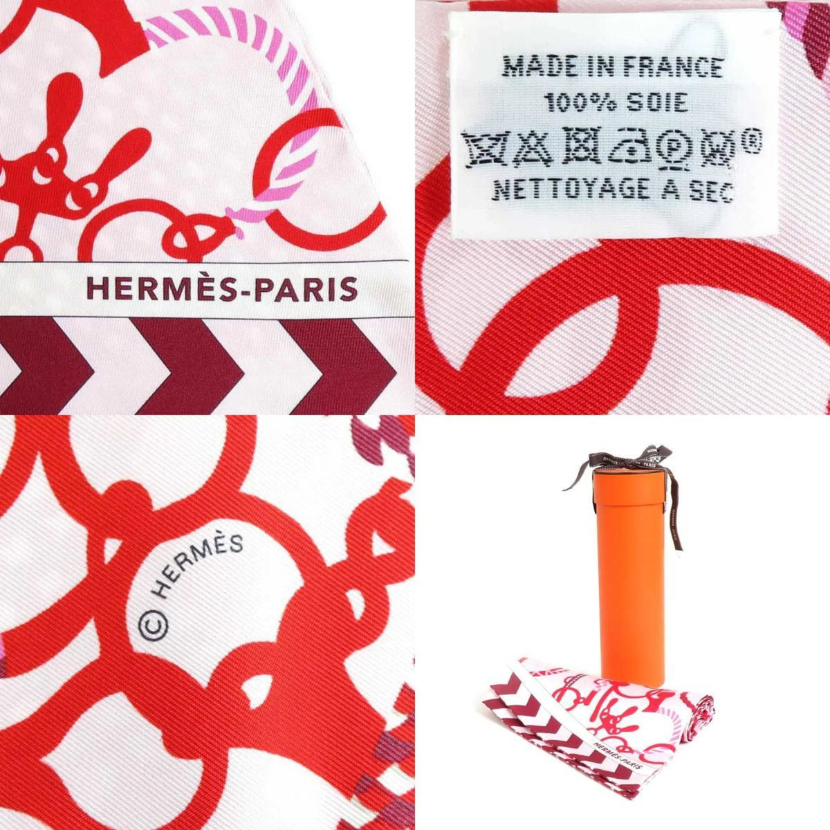 Pre-Owned HERMES Scarf Muffler Maxi Twilly Silk Ladies (Good)
