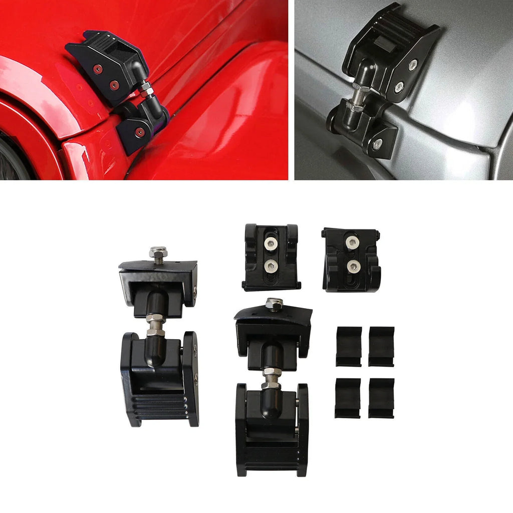 JLLOM Durable Black Front Hood Latch Lock Catch for Jeep Wrangler JK 07-18 - Enhanced Vehicle Security