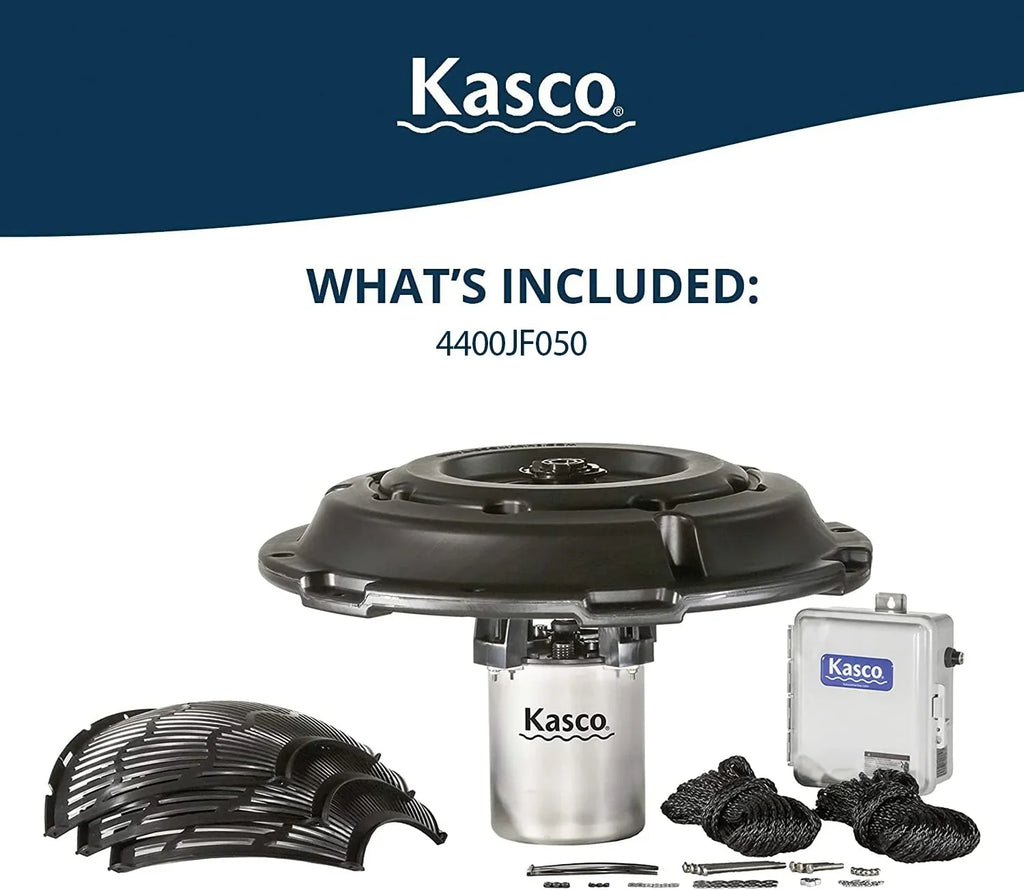 Kasco 1  J Series Decorative Fountain - 120V with 50 Ft Electric Power Cord | Pond and Lake Fountain | Efficient Pond Aerator Outdoor Fountain Black