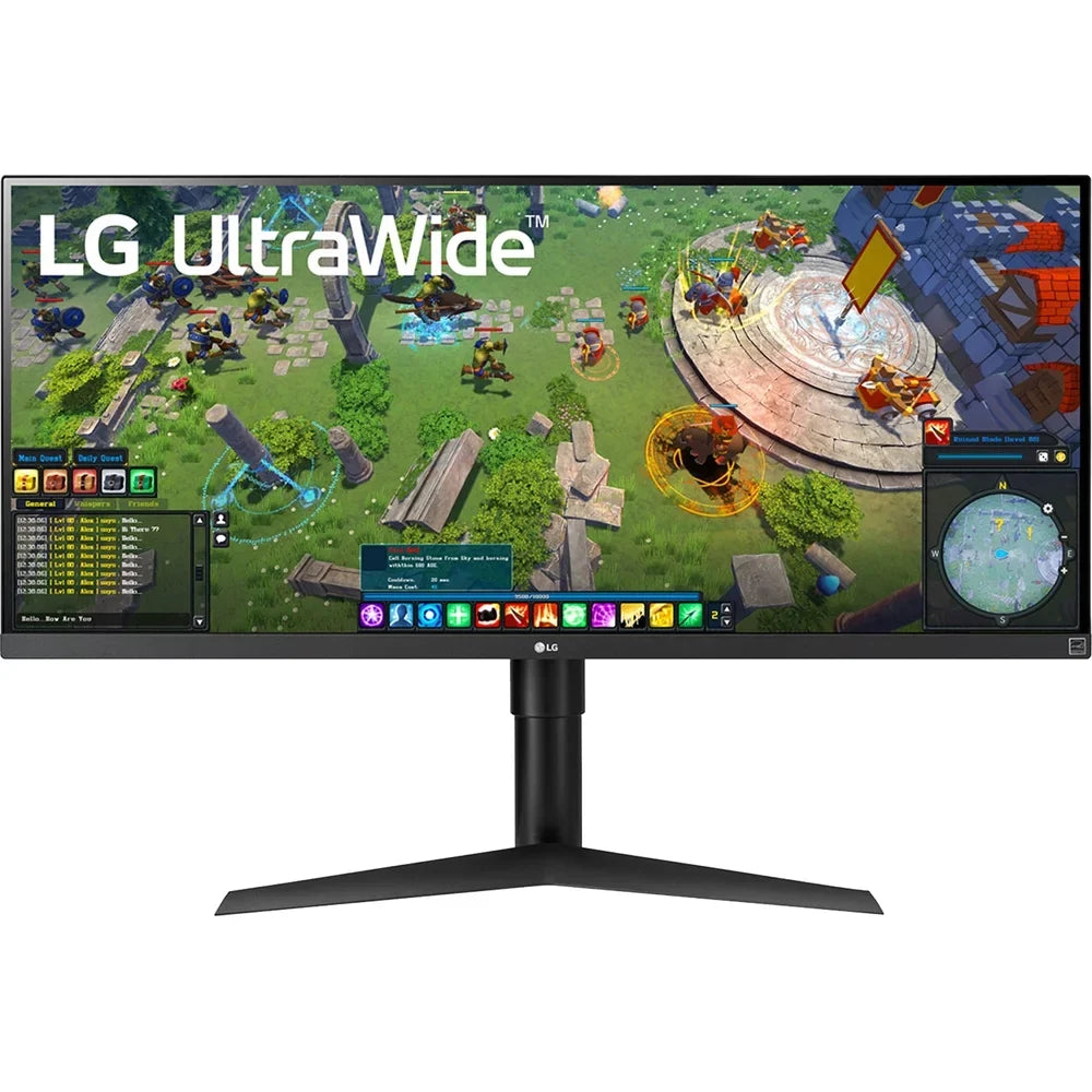Open Box  34WP65G-B UltraWide Monitor 34" 21:9 Full HD (2560 x 1080) IPS Display, VESA DisplayHDR 400, AMD FreeSync, Height and Tilt Adjustable Stand - Black