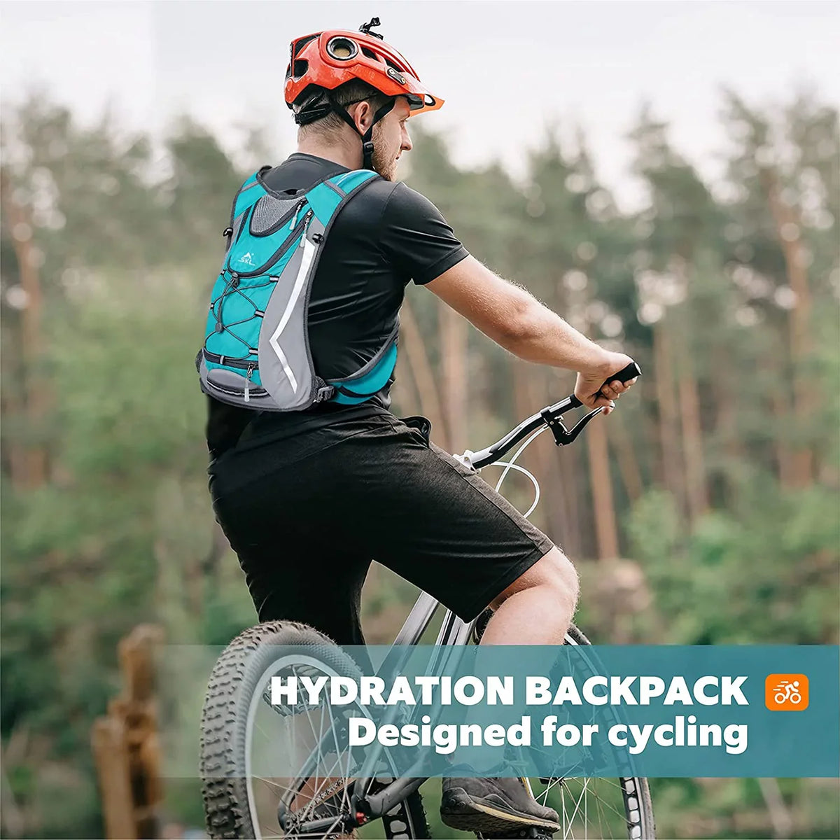 SKL Hydration Pack Hydration Backpack Vest with moisture Bladder 2L, Daypack Insulated Adjustable moisture Backpack Lightweight Fits Men Women for Running Cycling Biking Hiking Climbing,Green