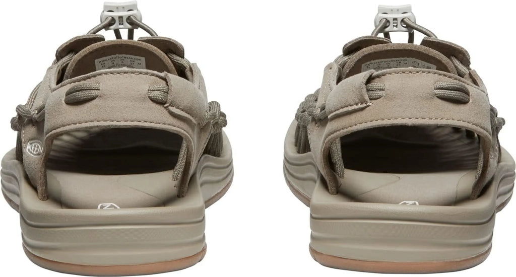 KEEN Men's UNEEK TIMBERWOLF/PLAZA TAUPE Classic Two Cord Sandals Size 13 M | Original Open-air Sneaker | Eco Anti-odor | Adaptable Fit | Insole with Arch Support | Soft Microfiber Lining