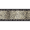 Trimz Animal Prints Wallpaper Border - Leopard Prints, Tiger Prints, Black, Gray, 15' L x 7" W