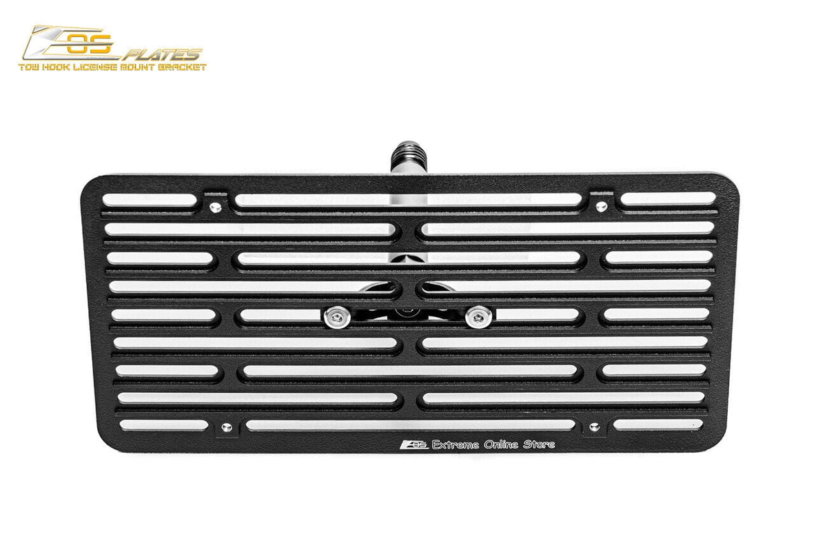 Extreme Online Store Replacement for 2016-Present Mazda Miata ND | EOS Plate Version 2 Full Sized Front Bumper Tow Hook License Relocator Mount Bracket