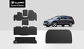 ToughPRO - Full Set with Cargo Mats appropriate with HONDA Odyssey - All elements Heavy Duty (Made in USA) - Black Rubber - 2005