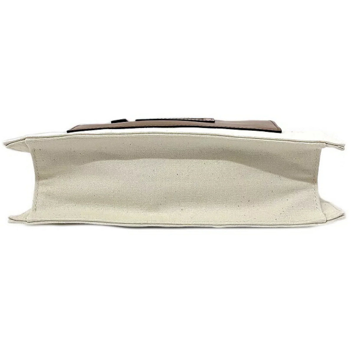 Pre-Owned Marni Tote Bag Natural White Brown SHMP0068Q0 P2994 Canvas Leather MARNI Handbag Bicolor Ladies (Like New)