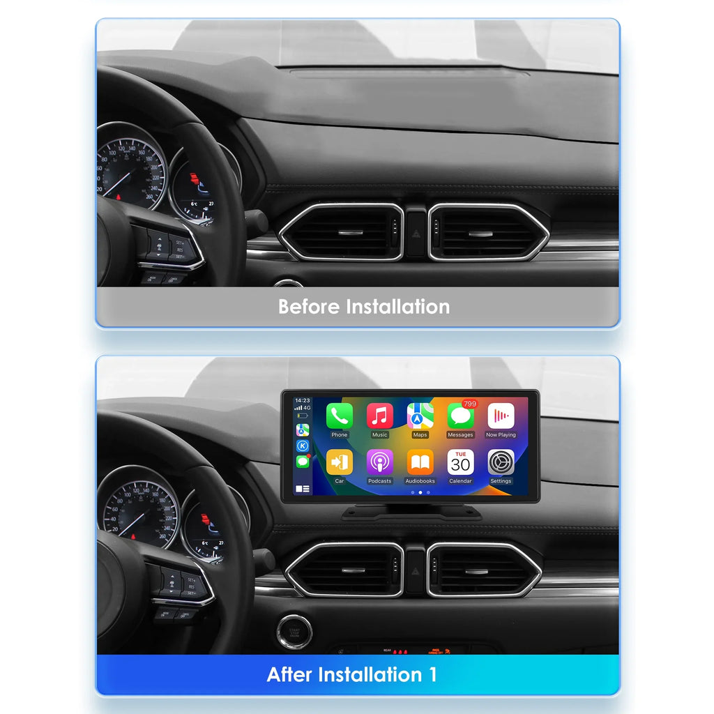 Android Auto Wireless  Carplay 360° Adjustable 10.26 Inch Touchscreen Car Radio Stereo Head Unit Bluetooth GPS Navigation Player With Backup Camera