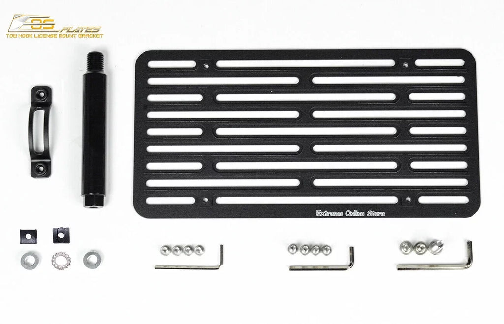 Extreme Online Store Replacement for 2016-Present Mazda Miata ND | EOS Plate Version 2 Full Sized Front Bumper Tow Hook License Relocator Mount Bracket