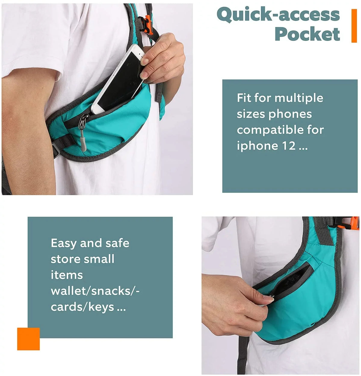SKL Hydration Pack Hydration Backpack Vest with moisture Bladder 2L, Daypack Insulated Adjustable moisture Backpack Lightweight Fits Men Women for Running Cycling Biking Hiking Climbing,Green