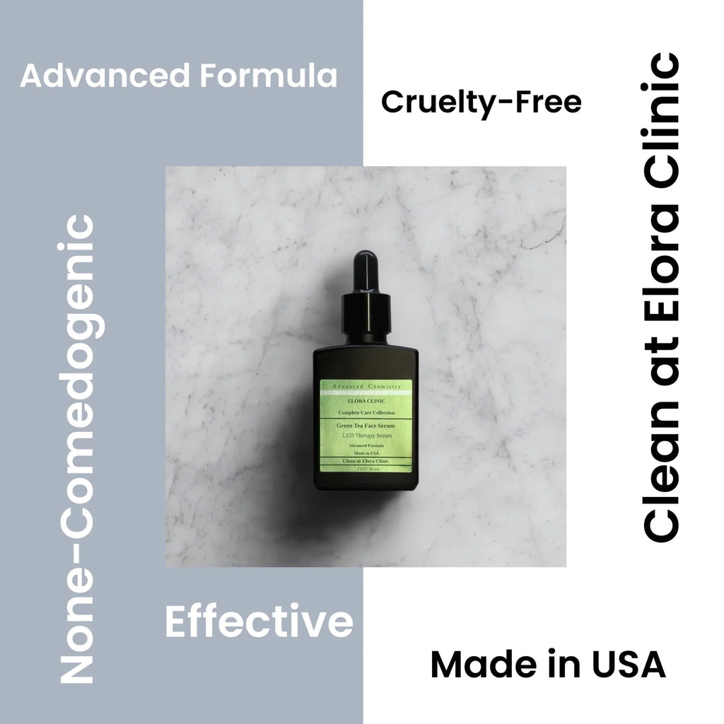 Elora Clinic Red Light Therapy Serum - Green Tea Serum Green Tea Serum for LED Therapy - Potent Antioxidant & Rejuvenating