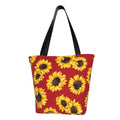 Lukts Sunflowers On Red Tote Bag,Shoulder Bag Women'S Hobos Handbags Large Capacity Shopping Bag