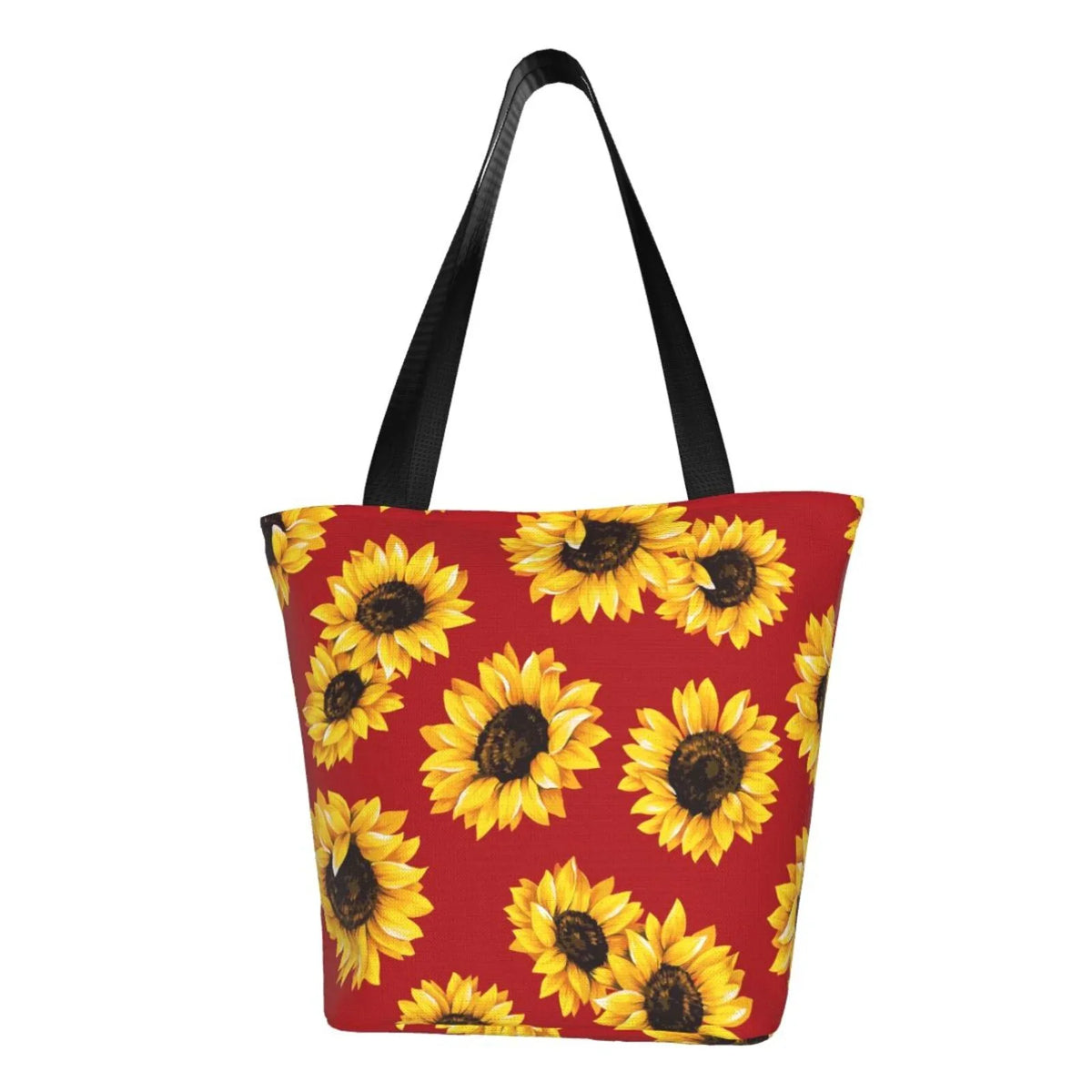 Lukts Sunflowers On Red Tote Bag,Shoulder Bag Women'S Hobos Handbags Large Capacity Shopping Bag