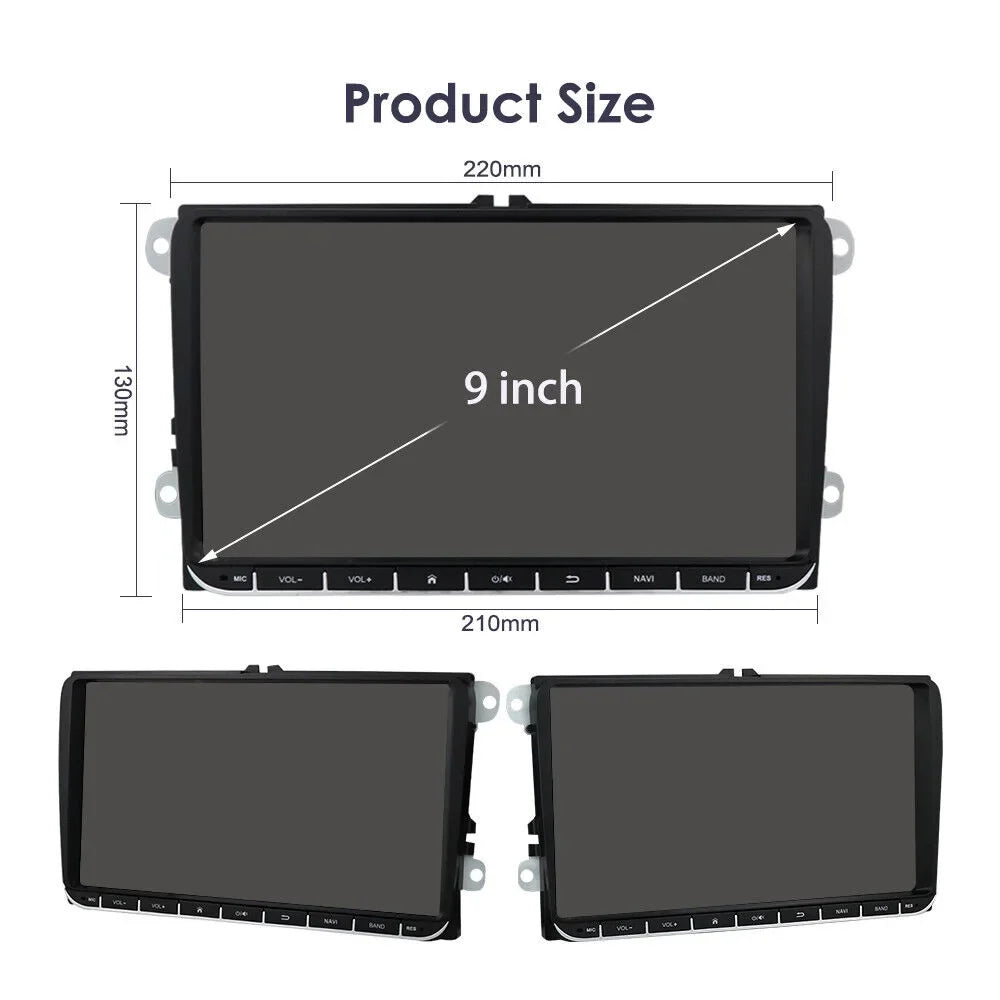Fit VW Volkswagen Jetta Passat 9" 1280*720 IPS Android 12 Car Stereo Radio  Carplay GPS 2+32GB
