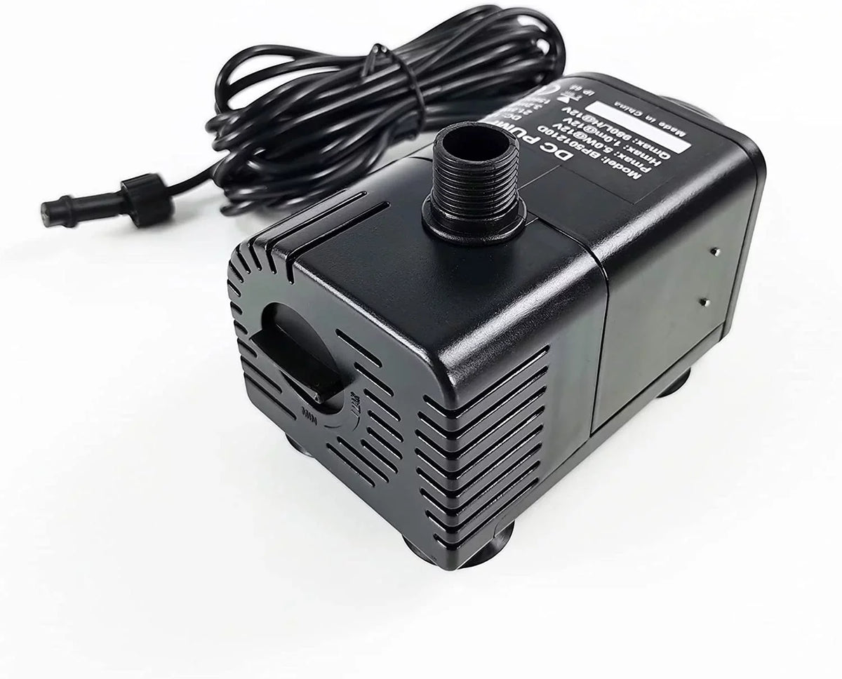 25W Solar aqua Pump KIT: DC Dry-Run Protection liquid Pump 370GpH with 18V 25W Solar Panel for Fountain, Fish Pond, and Aquarium (No Backup Battery)
