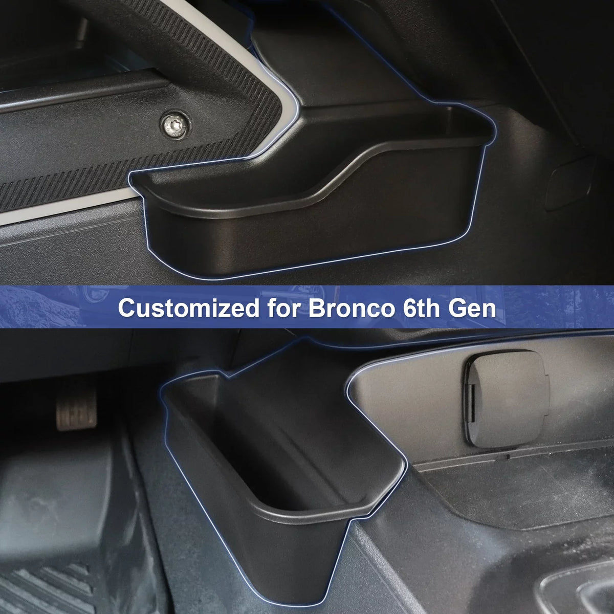 MFC Gear Shifter Storage Box Side Pocket suitable with for 2021 2022  Bronco Accessories 2/4D