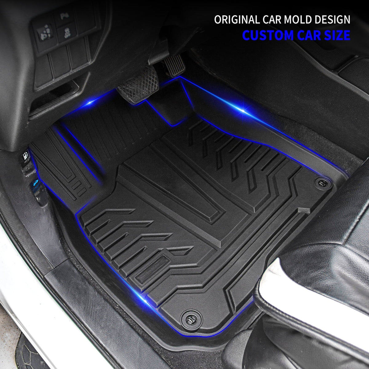 Fit 2017-2022 Honda CRV Fuel Floor Mats Cargo Liner 2021 CR-V Accessories (Trunk Mats + Floor Mats)