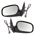 Brock Replacement Driver and Passenger Performance Upgrade Power Side View Mirrors with Chrome appropriate with 98-08 Crown Victoria Grand Marquis 6W7Z17683AA 6W7Z17682AA