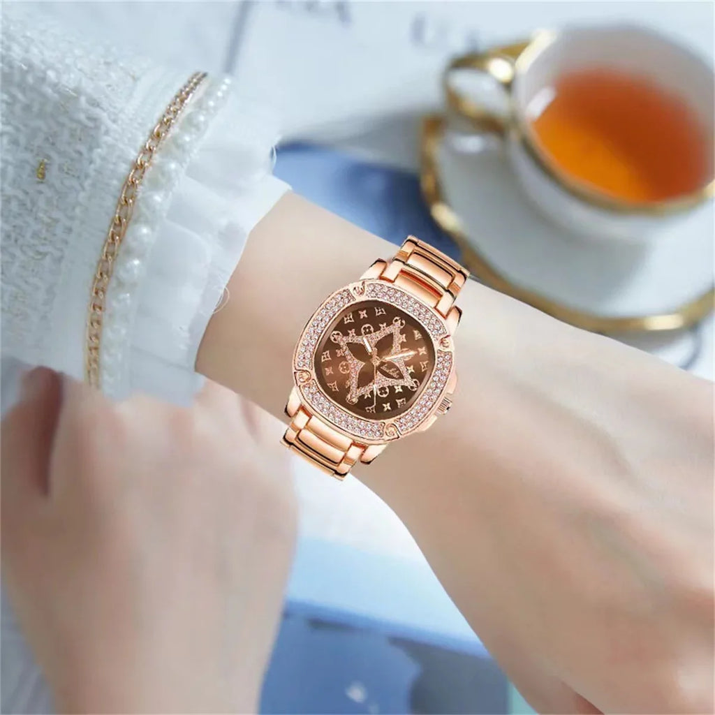 RICHPORTS Back To School Supplies Sale Women's Rose Gold Tone Bracelet Watch Christmas Day Gift