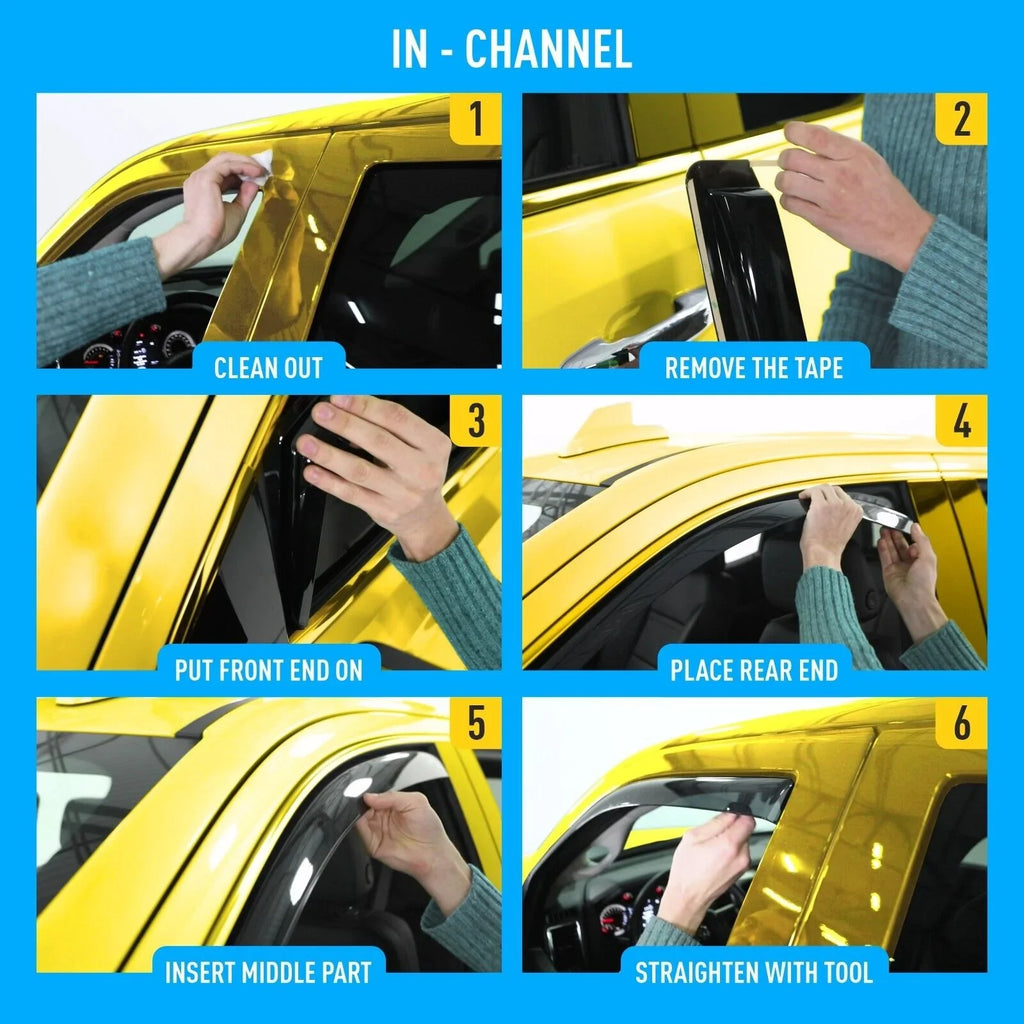 AG0064. AEROGUYS in-Channel Window Deflectors Extra Durable Window Visors Rain Guards Fit for Honda CR-V 2017-2022, Sun Visors, Wind Deflectors, Vent Visors, Car Accessories - 4pcs