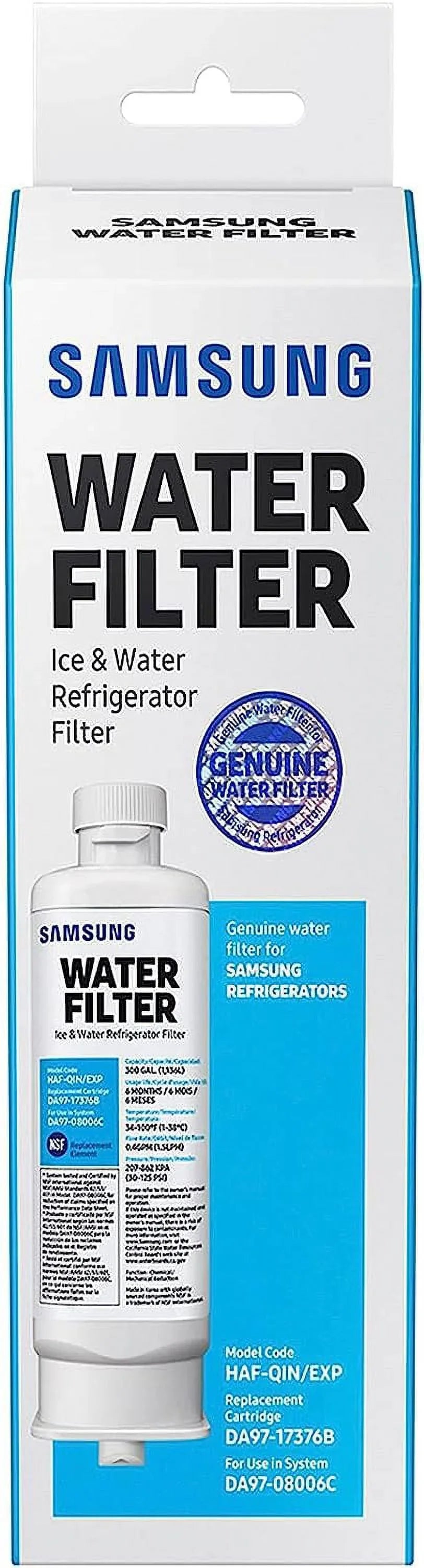 DA97-17376B HAF-QIN, DA9717376B HAF-QIN/EXP Refrigerator liquid Filter RF23M8070SG Pack of 8