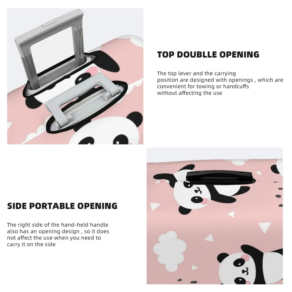 Bingfone Panda Flying In The Sky Between Clouds And Star Luggage wrap Washable Suitcase shield Protector Anti-Scratch Suitcase wrap Fits 18-32 Inch Luggage